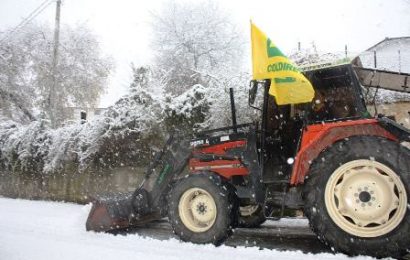 maltempo. TRATTORI COLDIRETTI MOBILITATI CONTRO LA NEVE