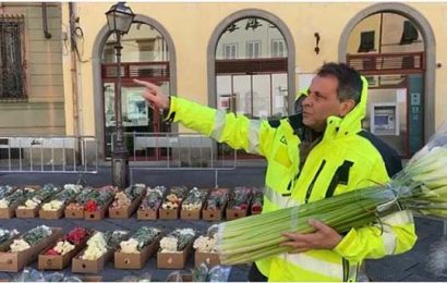 covid-19. PESCIA, GIURLANI E I FIORI PER GLI ANGELI DELLA SANITÀ