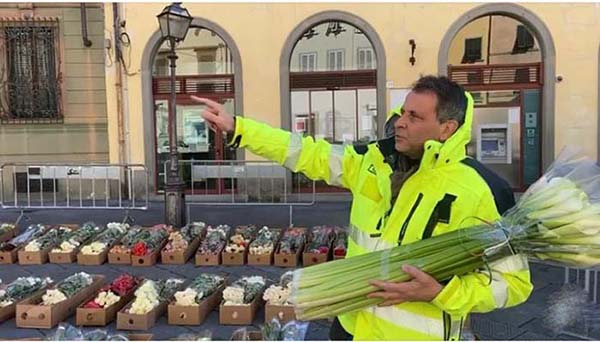 covid-19. PESCIA, GIURLANI E I FIORI PER GLI ANGELI DELLA SANITÀ