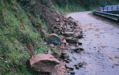 maltempo. MOVIMENTO FRANOSO SULLA SP 34 DELLA VAL DI FORFORA