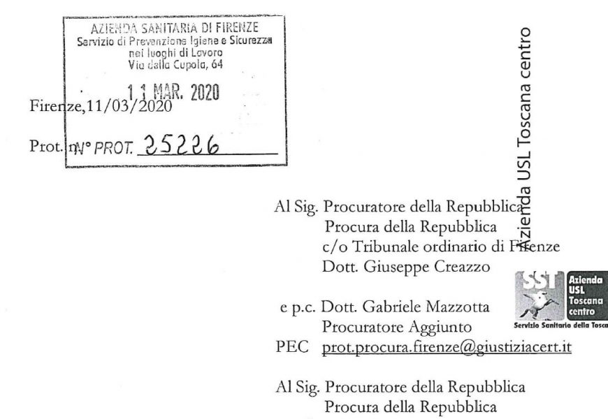 covid-19/luoghi di lavoro. L’ASL RINUNCIA A GARANTIRE LA SICUREZZA SUI LUOGHI DI LAVORO?