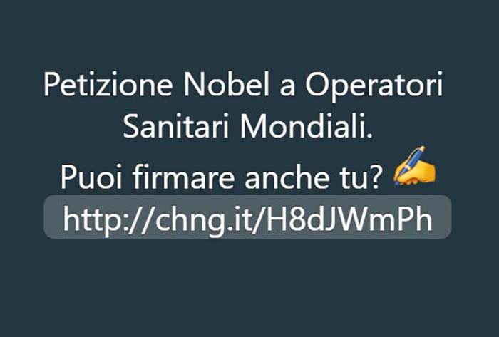 covid-19. STUPIDIOZIA DI REGIME. DIAMO AGLI OPERATORI SANITARI CADUTI NELLA LOTTA AL VIRUS IL NOBEL PER LA PACE: MA QUALE, QUELLA ETERNA?