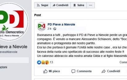 pieve. UN GRAVE LUTTO PER GILDA DIOLAIUTI