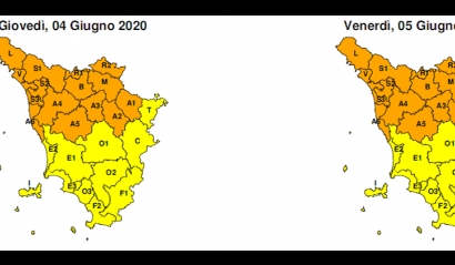 ALLERTA METEO ARANCIONE PER PIOGGIE E TEMPORALI