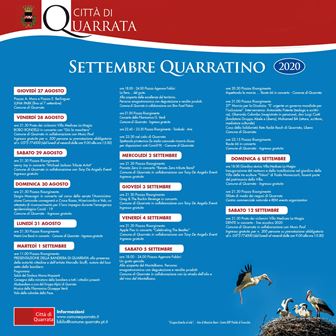 BOBO RONDELLI DÀ IL VIA AL SETTEMBRE QUARRATINO