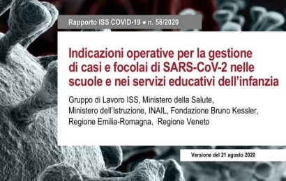 coronavirus. RITORNO IN CLASSE, LE INDICAZIONI PER SCUOLE E FAMIGLIE