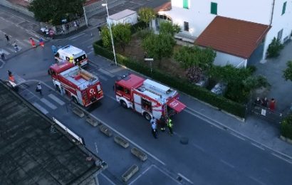 PRINCIPIO DI INCENDIO SUL TETTO DELLA SCUOLA CONVENEVOLE DA PRATO