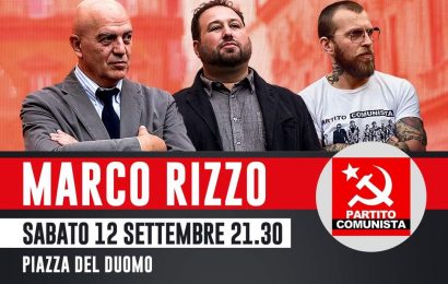 regionali. MARCO RIZZO IN PIAZZA DEL DUOMO