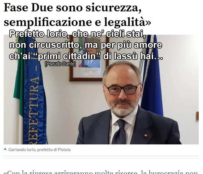 successi & su’ cessi. FORSE IL PREFETTO DOVREBBE PENSARE ALL’IPOTESI DI METTERE SOTTO INCHIESTA E COMMISSARIARE IL COMUNE DI AGLIANA…