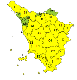 VENTO, CODICE GIALLO ESTESO FINO ALLE 20 DI DOMANI SABATO 21