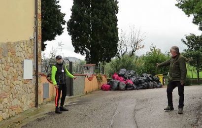 quarrata. COVID, RIFIUTI SPECIALI DAVANTI CASA. IL SOPRALLUOGO DI LEGAMBIENTE