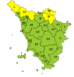 CODICE GIALLO PER NEVE SU TUTTA LA FASCIA SETTENTRIONALE DELLA REGIONE