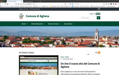 agliana. ON LINE IL NUOVO SITO DEL COMUNE