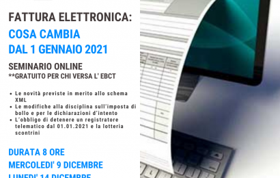 confesercenti. FATTURA ELETTRONICA: COSA CAMBIA