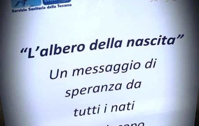 giornata della nascita. ALL’INGRESSO DEL SAN JACOPO UN OLIVO CON I NOMI DEI 910 BAMBINI NATI NEL 2020