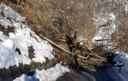 emergenza neve. FRANA SULLA SP 18. RIAPRE LA SP20 TRA POPIGLIO E CASE SORANA