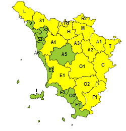 maltempo. CODICE GIALLO PER VENTO E NEVE