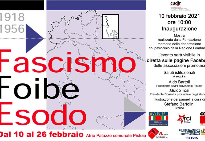 giorno del ricordo. NELL’ATRIO DEL COMUNE SI INAUGURA LA MOSTRA “FASCISMO, FOIBE, ESODO”