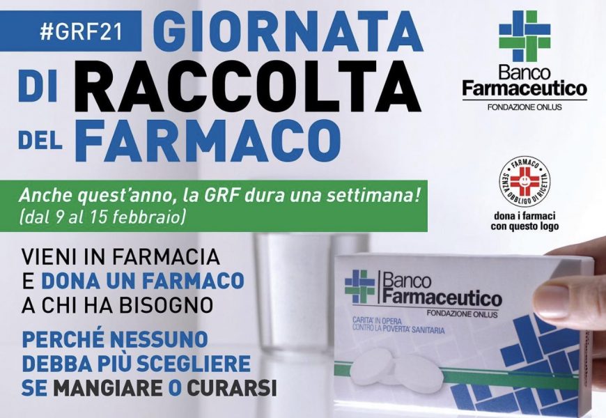 PARTE DA OGGI FINO AL 15 FEBBRAIO LA RACCOLTA DI FARMACI PER I BISOGNOSI