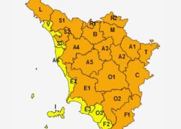 ghiaccio. CODICE ARANCIONE PER LUNEDÌ 15 FEBBRAIO SU TUTTA LA TOSCANA