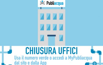 publiacqua. IN ZONA ROSSA CHIUDONO AL PUBBLICO GLI UFFICI DI VIA DEL GELSO