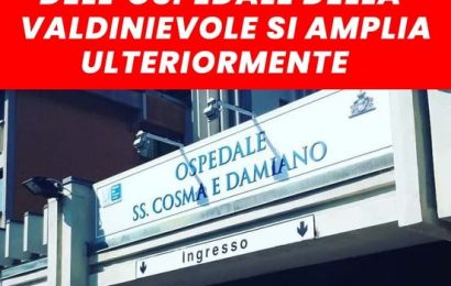 QUASI TUTTI OCCUPATI I POSTI DEL REPARTO ORDINARIO COVID DELL’OSPEDALE “SS COSMA E DAMIANO