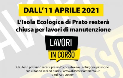 L’ISOLA ECOLOGICA DI VIA PARONESE CHIUDE DALL’11 APRILE 2021 PER LAVORI DI MANUTENZIONE