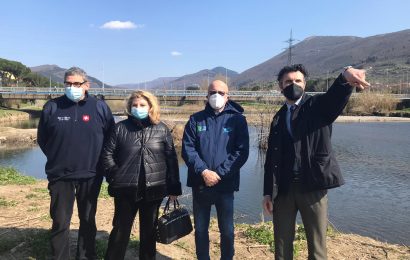 BISENZIO A PRATO, SOPRALLUOGO SUI LAVORI INTORNO AL PONTE DATINI