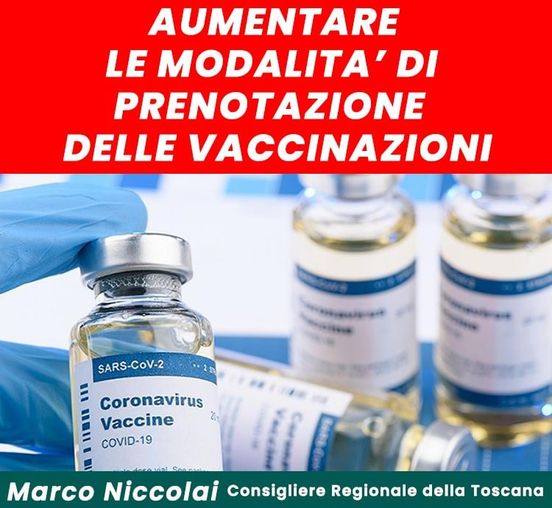 la proposta. “AUMENTARE LE MODALITÀ DI PRENOTAZIONE DELLE VACCINAZIONI”