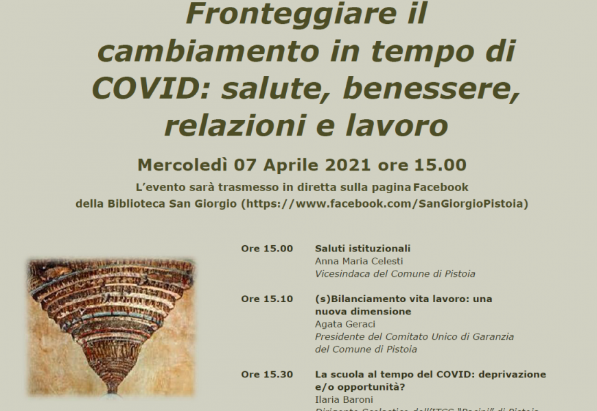 FRONTEGGIARE IL CAMBIAMENTO IN TEMPO DI COVID, UN CONVEGNO ONLINE PER LA GIORNATA MONDIALE DELLA SALUTE