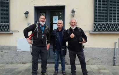 SERRAVALLE MÈTA DI FINE TAPPA DI UN CAMMINO DA PIETRASANTA A PISTOIA