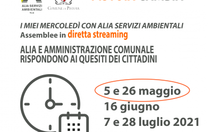 “PISTOIA CAMBIA”: PROSEGUONO LE ASSEMBLEE ONLINE SULLA TRASFORMAZIONE DEL SERVIZIO DI RACCOLTA RIFIUTI