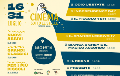 CINEMA SOTTO LE STELLE AL PARCO PERTINI DI AGLIANA