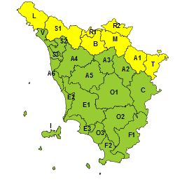 TEMPORALI FORTI, CODICE GIALLO SULL’APPENNINO