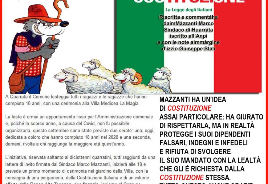 BASTA DEMOCRAZIA DEL «FO COME MI PARE»!