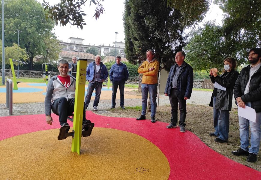 quarrata. INAUGURATA L’AREA ATTREZZATA PER LO SPORT ALL’APERTO NEL GIARDINO DON GIULIANO MAZZEI