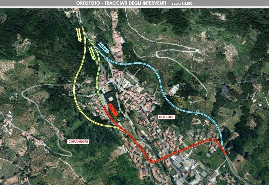 provincia di pistoia. VARIANTE STRADALE AL CENTRO DELL’ABITATO DI COLLODI