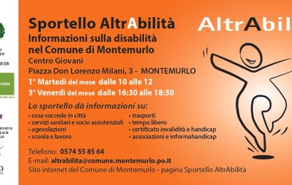 A MONTEMURLO NASCE LO SPORTELLO “ALTRABILITÀ”