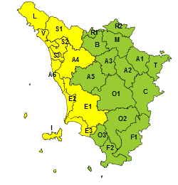 UN SABATO DA ALLERTA METEO GIALLA PER TEMPORALI FORTI 