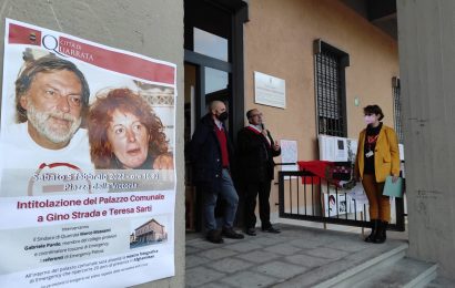 quarrata. DA OGGI IL PALAZZO COMUNALE È INTITOLATO A “GINO STRADA E TERESA SARTI”