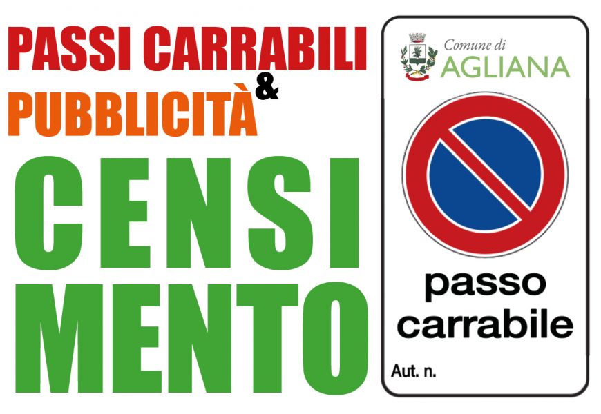 agliana. PARTE IL CENSIMENTO DEI PASSI CARRABILI