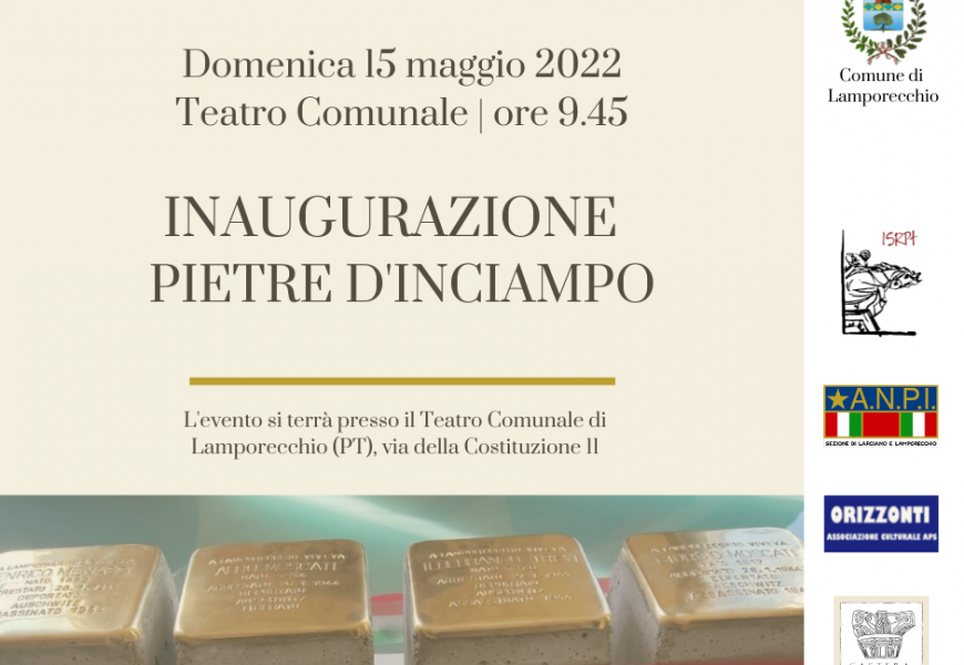 lamporecchio. AL TEATRO COMUNALE L’INAUGURAZIONE DELLE “PIETRE D’INCIAMPO”