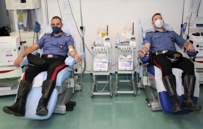 giornata mondiale dei donatori del sangue. I CARABINIERI DEL COMANDO PROVINCIALE DI PRATO DIVENTANO DONATORI