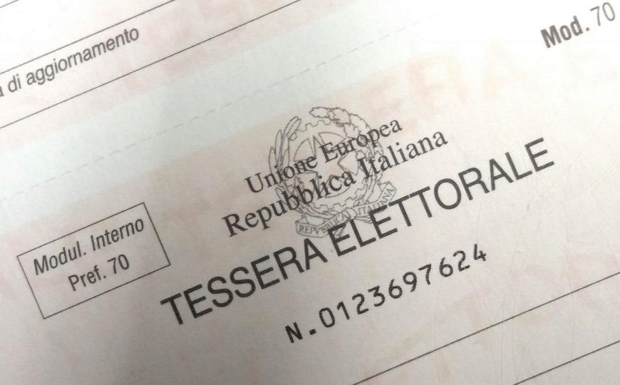 ELEZIONI POLITICHE, INFORMAZIONI SULLA TESSERA ELETTORALE