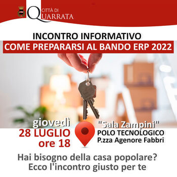 quarrata. COME PREPARARSI AL BANDO ERP 2022