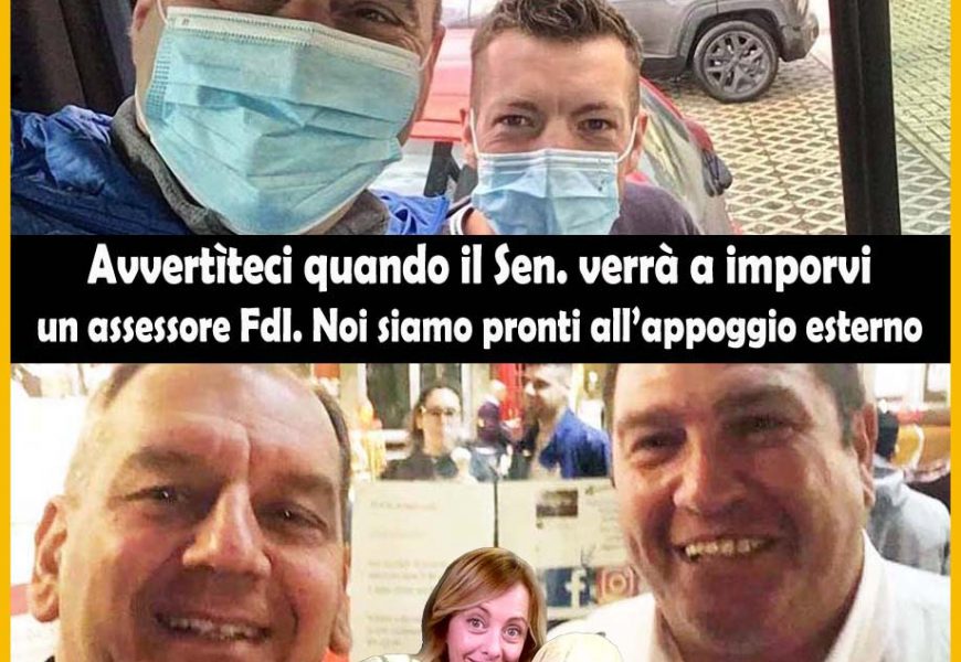 la fotaccia. LA POLITICA “AVVANZA” E NON ARRETRA: OR VUOLE UN ASSESSORE ANCHE IL LA PIETRA…?