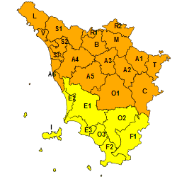 TEMPORALI FORTI E RISCHIO IDROGEOLOGICO, CODICE ARANCIONE PER ZONE CENTRO SETTENTRIONALI