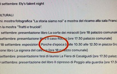 la battutaccia. QUEST’ANNO ANCHE NOI ALLA FIERA DI CASALE A VEDERE LE «PORCHE D’EPOCA»