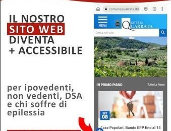 quarrata. IL SITO WEB DEL COMUNE DIVENTA PIÙ ACCESSIBILE