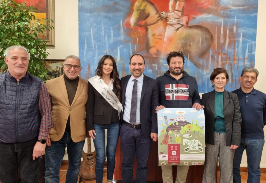 montemurlo. AL VIA ALLA 27ESIMA EDIZIONE DELLA FESTA DELL’OLIO CON UNA MADRINA D’ECCEZIONE, ARIANNA POLIDORI, MISS SORRISO TOSCANA 2022